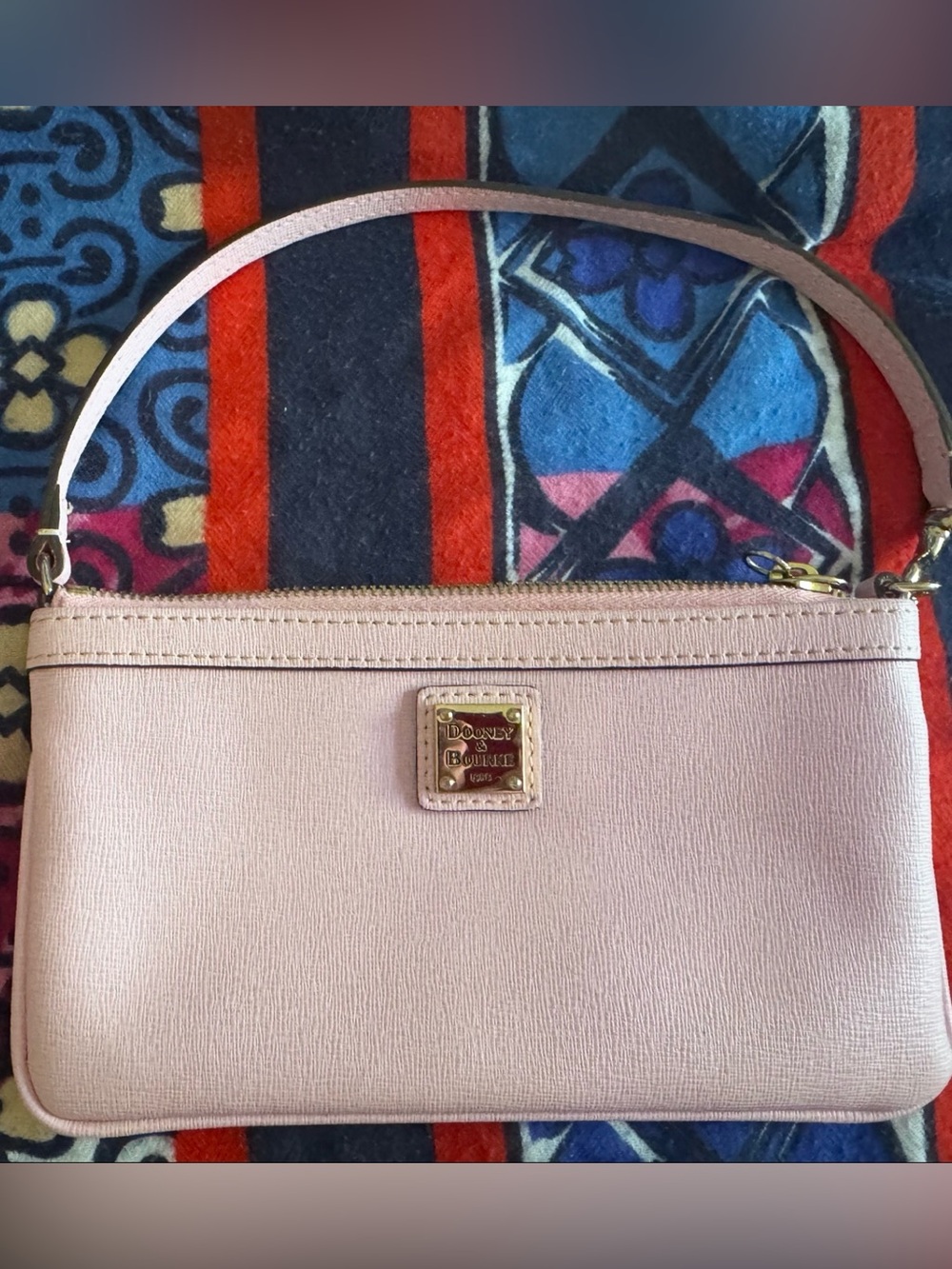 Like New Dooney & Bourke Pink Leather Wristlet